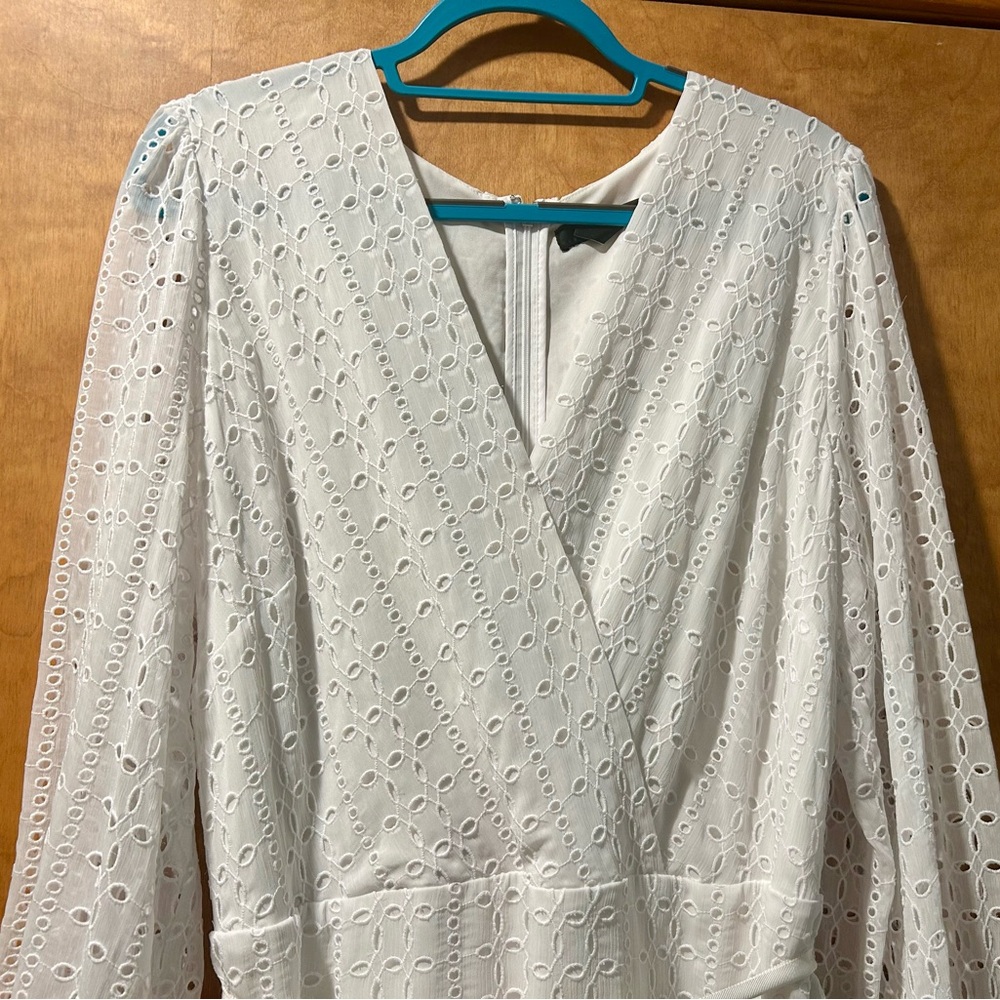 White House Black Market White Eyelet maxi dress - Picture 3 of 4